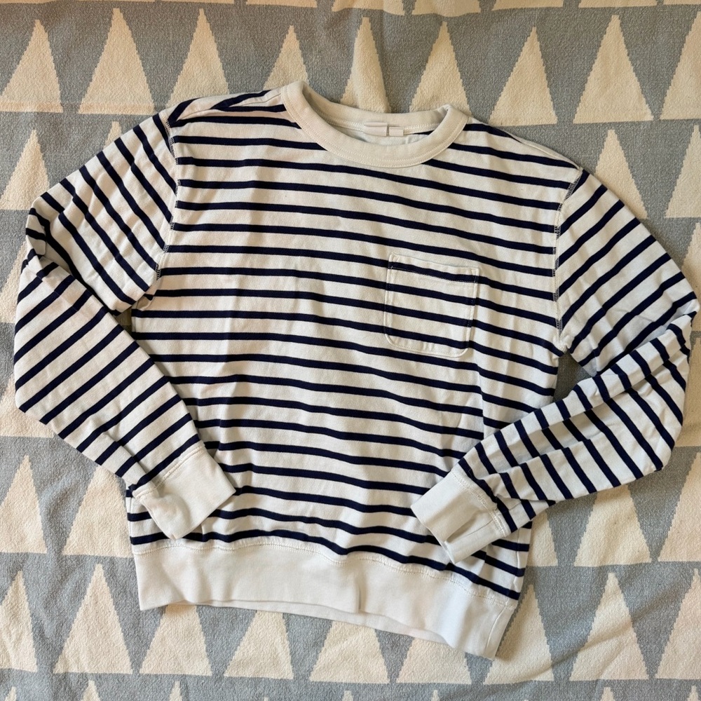 GAP Navy and White Striped Knit Top
